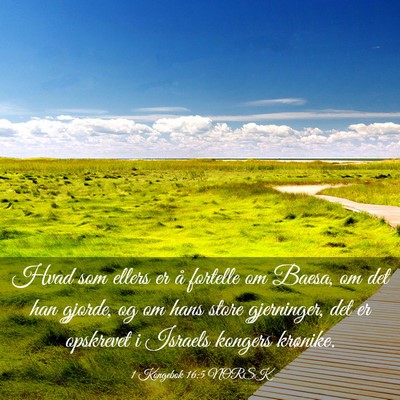 Picture 03 - 1 Kongebok 16:5 NORSK - Hvad som ellers er å fortelle om Baesa, om det - Bible Verse Picture