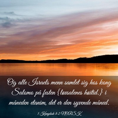 Picture 03 - 1 Kongebok 8:2 NORSK - Og alle Israels menn samlet sig hos kong Salomo - Bible Verse Picture