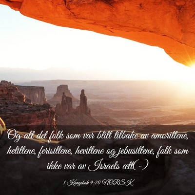 Picture 03 - 1 Kongebok 9:20 NORSK - Og alt det folk som var blitt tilbake av - Bible Verse Picture