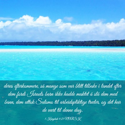 Picture 03 - 1 Kongebok 9:21 NORSK - deres efterkommere, så mange som var blitt - Bible Verse Picture