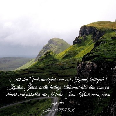 Picture 03 - 1 Korinter 1:2 NORSK - (-)til den Guds menighet som er i Korint, - Bible Verse Picture