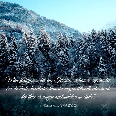 Picture 03 - 1 Korinter 15:12 NORSK - Men forkynnes det om Kristus at han er opstanden - Bible Verse Picture