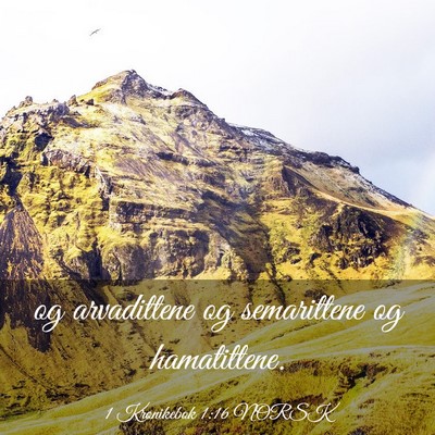 Picture 03 - 1 Krønikebok 1:16 NORSK - og arvadittene og semarittene og - Bible Verse Picture