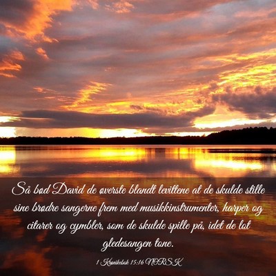 Picture 03 - 1 Krønikebok 15:16 NORSK - Så bød David de øverste blandt levittene at de - Bible Verse Picture