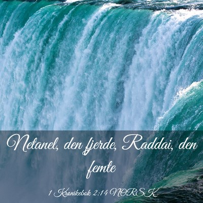 Picture 03 - 1 Krønikebok 2:14 NORSK - Netanel, den fjerde, Raddai, den - Bible Verse Picture