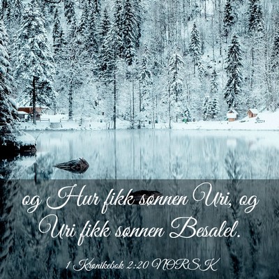 Picture 03 - 1 Krønikebok 2:20 NORSK - og Hur fikk sønnen Uri, og Uri fikk sønnen - Bible Verse Picture
