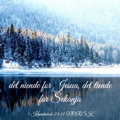 Picture 03 - 1 Krønikebok 24:11 NORSK - det niende for Jesua, det tiende for - Bible Verse Picture