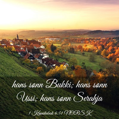 Picture 03 - 1 Krønikebok 6:51 NORSK - hans sønn Bukki; hans sønn Ussi; hans sønn - Bible Verse Picture