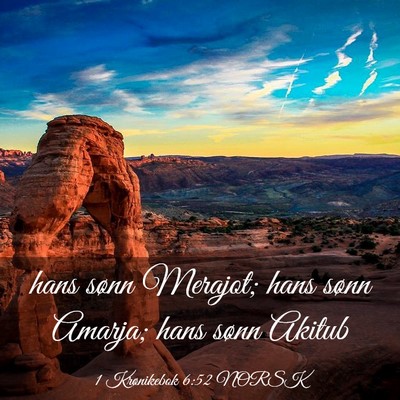Picture 03 - 1 Krønikebok 6:52 NORSK - hans sønn Merajot; hans sønn Amarja; hans sønn - Bible Verse Picture