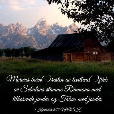 Picture 03 - 1 Krønikebok 6:77 NORSK - Meraris barn(-)resten av levittene(-)fikk av - Bible Verse Picture
