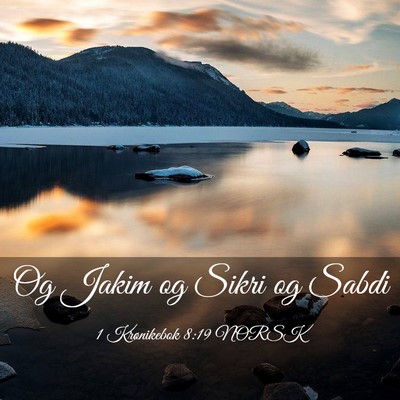 Picture 03 - 1 Krønikebok 8:19 NORSK - Og Jakim og Sikri og - Bible Verse Picture