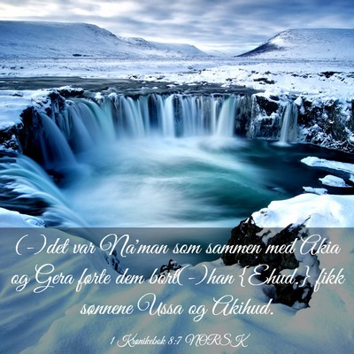 Picture 03 - 1 Krønikebok 8:7 NORSK - (-)det var Na'man som sammen med Akia og Gera - Bible Verse Picture