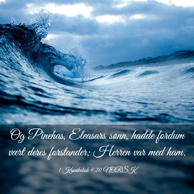 Picture 03 - 1 Krønikebok 9:20 NORSK - Og Pinehas, Eleasars sønn, hadde fordum vært - Bible Verse Picture