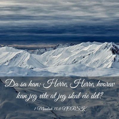 Picture 03 - 1 Mosebok 15:8 NORSK - Da sa han: Herre, Herre, hvorav kan jeg vite at - Bible Verse Picture