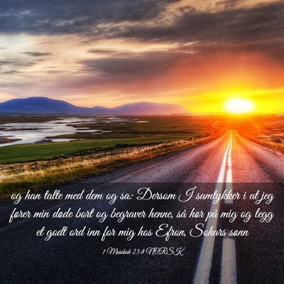 Picture 03 - 1 Mosebok 23:8 NORSK - og han talte med dem og sa: Dersom I samtykker i - Bible Verse Picture