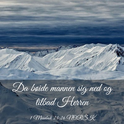 Picture 03 - 1 Mosebok 24:26 NORSK - Da bøide mannen sig ned og tilbad - Bible Verse Picture