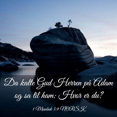 Picture 03 - 1 Mosebok 3:9 NORSK - Da kalte Gud Herren på Adam og sa til ham: Hvor - Bible Verse Picture