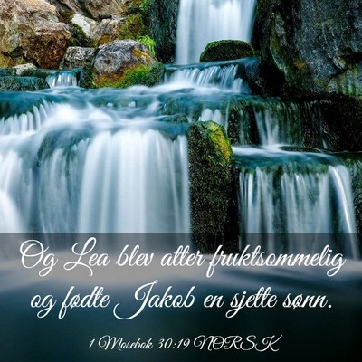 Picture 03 - 1 Mosebok 30:19 NORSK - Og Lea blev atter fruktsommelig og fødte Jakob - Bible Verse Picture