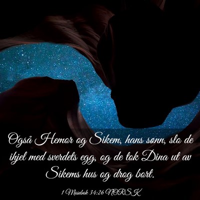 Picture 03 - 1 Mosebok 34:26 NORSK - Også Hemor og Sikem, hans sønn, slo de ihjel - Bible Verse Picture