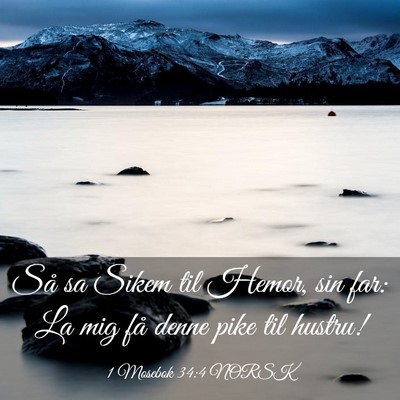 Picture 03 - 1 Mosebok 34:4 NORSK - Så sa Sikem til Hemor, sin far: La mig få denne - Bible Verse Picture