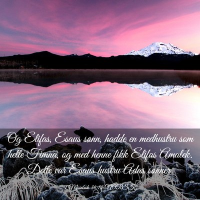 Picture 03 - 1 Mosebok 36:12 NORSK - Og Elifas, Esaus sønn, hadde en medhustru som - Bible Verse Picture