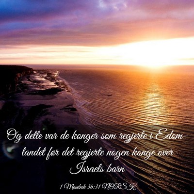 Picture 03 - 1 Mosebok 36:31 NORSK - Og dette var de konger som regjerte i Edom-landet - Bible Verse Picture
