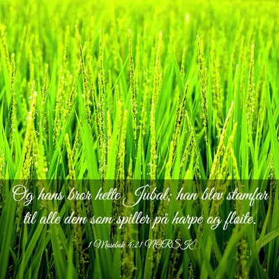 Picture 03 - 1 Mosebok 4:21 NORSK - Og hans bror hette Jubal; han blev stamfar til - Bible Verse Picture