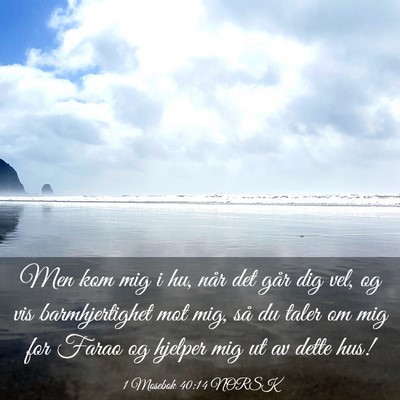 Picture 03 - 1 Mosebok 40:14 NORSK - Men kom mig i hu, når det går dig vel, og vis - Bible Verse Picture