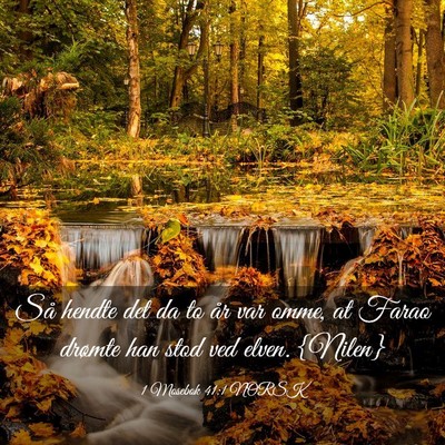Picture 03 - 1 Mosebok 41:1 NORSK - Så hendte det da to år var omme, at Farao - Bible Verse Picture