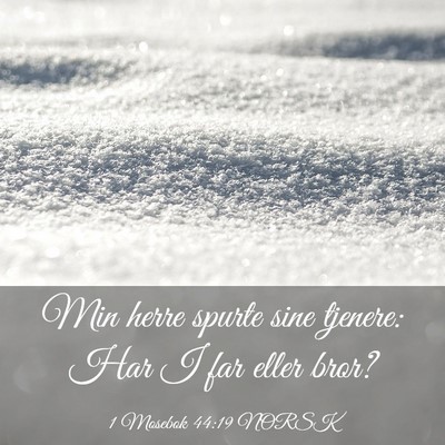 Picture 03 - 1 Mosebok 44:19 NORSK - Min herre spurte sine tjenere: Har I far eller - Bible Verse Picture