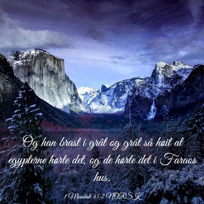 Picture 03 - 1 Mosebok 45:2 NORSK - Og han brast i gråt og gråt så høit at - Bible Verse Picture