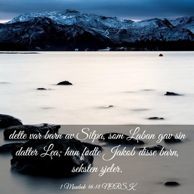 Picture 03 - 1 Mosebok 46:18 NORSK - dette var barn av Silpa, som Laban gav sin datter - Bible Verse Picture