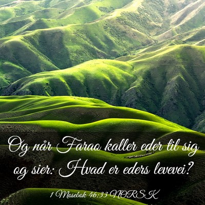 Picture 03 - 1 Mosebok 46:33 NORSK - Og når Farao kaller eder til sig og sier: Hvad - Bible Verse Picture