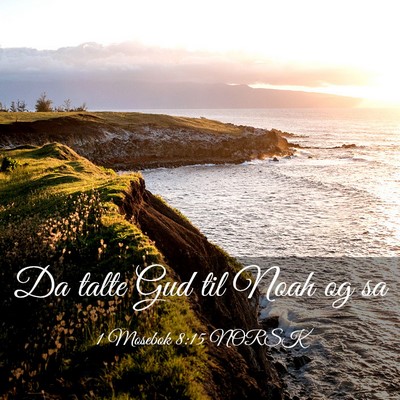 Picture 03 - 1 Mosebok 8:15 NORSK - Da talte Gud til Noah og - Bible Verse Picture