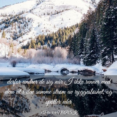 Picture 03 - 1 Peter 4:4 NORSK - derfor undrer de sig når I ikke renner med dem - Bible Verse Picture