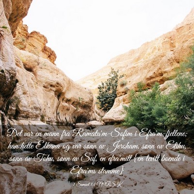 Picture 03 - 1 Samuel 1:1 NORSK - Det var en mann fra Ramata'm-Sofim i - Bible Verse Picture