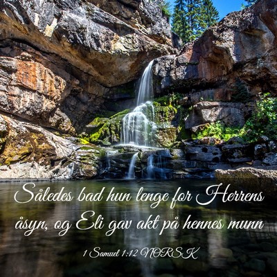 Picture 03 - 1 Samuel 1:12 NORSK - Således bad hun lenge for Herrens åsyn, og Eli - Bible Verse Picture