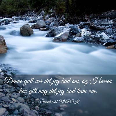 Picture 03 - 1 Samuel 1:27 NORSK - Denne gutt var det jeg bad om, og Herren har gitt - Bible Verse Picture