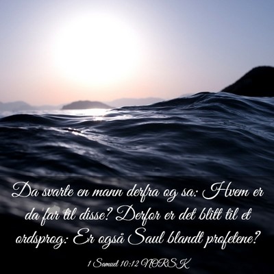 Picture 03 - 1 Samuel 10:12 NORSK - Da svarte en mann derfra og sa: Hvem er da far - Bible Verse Picture
