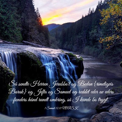Picture 03 - 1 Samuel 12:11 NORSK - Så sendte Herren Jerubba'l og Bedan {rimeligvis - Bible Verse Picture