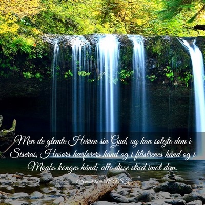 Picture 03 - 1 Samuel 12:9 NORSK - Men de glemte Herren sin Gud, og han solgte dem i - Bible Verse Picture