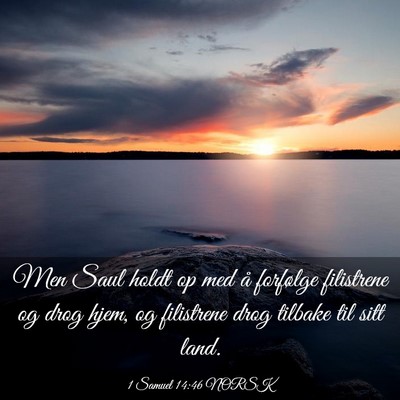 Picture 03 - 1 Samuel 14:46 NORSK - Men Saul holdt op med å forfølge filistrene og - Bible Verse Picture