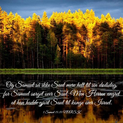 Picture 03 - 1 Samuel 15:35 NORSK - Og Samuel så ikke Saul mere helt til sin - Bible Verse Picture