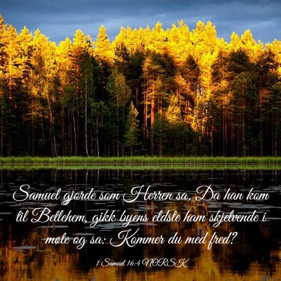 Picture 03 - 1 Samuel 16:4 NORSK - Samuel gjorde som Herren sa. Da han kom til - Bible Verse Picture