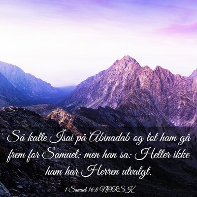 Picture 03 - 1 Samuel 16:8 NORSK - Så kalte Isai på Abinadab og lot ham gå frem - Bible Verse Picture