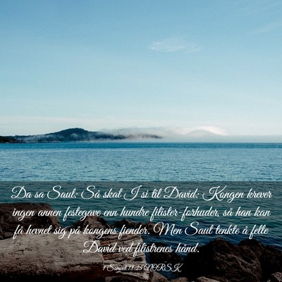 Picture 03 - 1 Samuel 18:25 NORSK - Da sa Saul: Så skal I si til David: Kongen - Bible Verse Picture