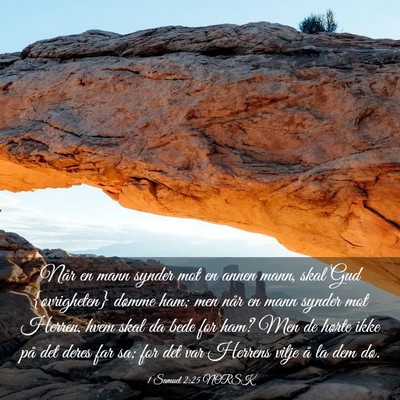 Picture 03 - 1 Samuel 2:25 NORSK - Når en mann synder mot en annen mann, skal Gud - Bible Verse Picture