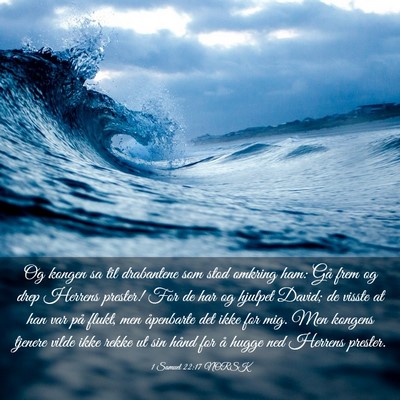 Picture 03 - 1 Samuel 22:17 NORSK - Og kongen sa til drabantene som stod omkring ham: - Bible Verse Picture