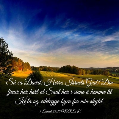 Picture 03 - 1 Samuel 23:10 NORSK - Så sa David: Herre, Israels Gud! Din tjener har - Bible Verse Picture