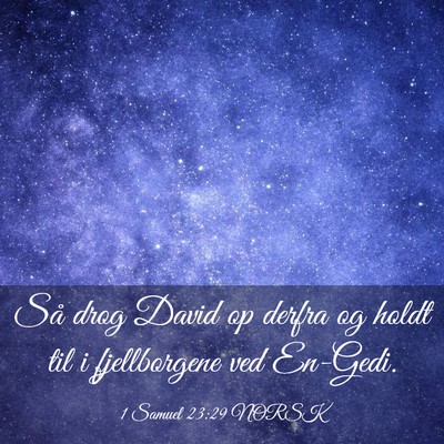 Picture 03 - 1 Samuel 23:29 NORSK - Så drog David op derfra og holdt til i - Bible Verse Picture